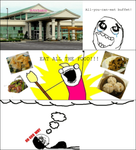 eating too much, eating meme, stuffing myself